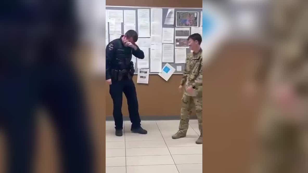 Terrell police officer surprised by sister's return